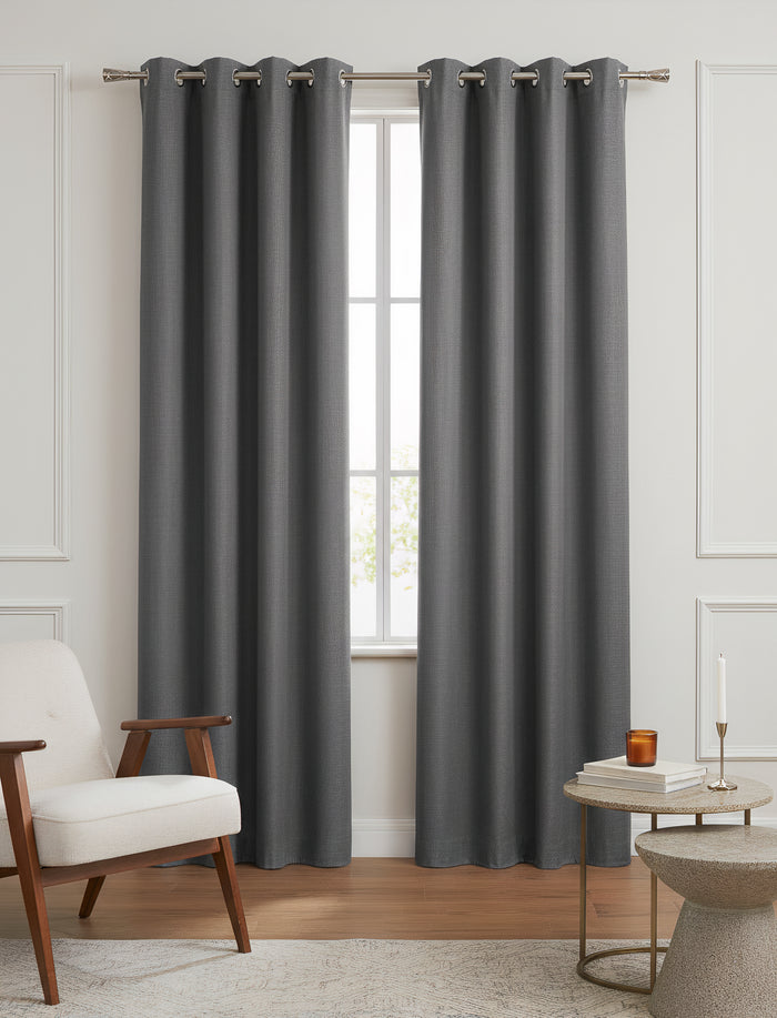 Panneau de rideau coupe-lumière texturé