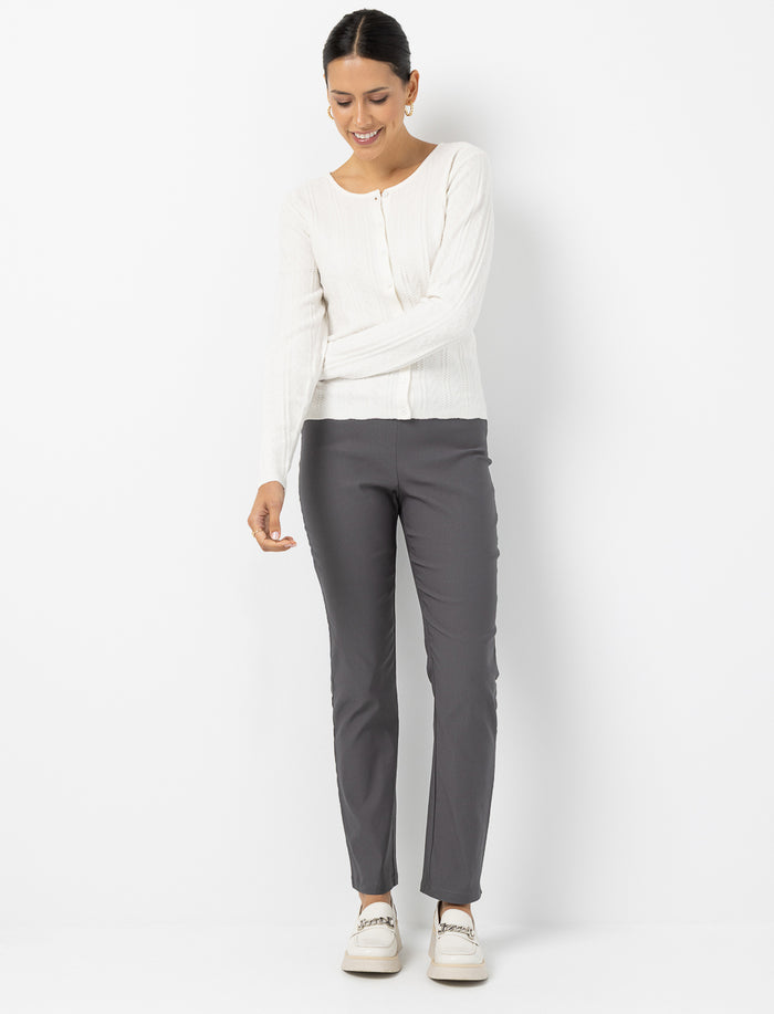 Pantalon à enfiler à jambe étroite