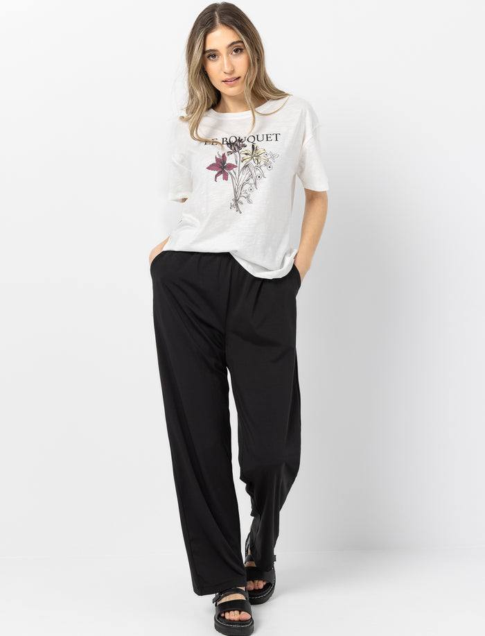 Pantalon à enfiler à jambe large