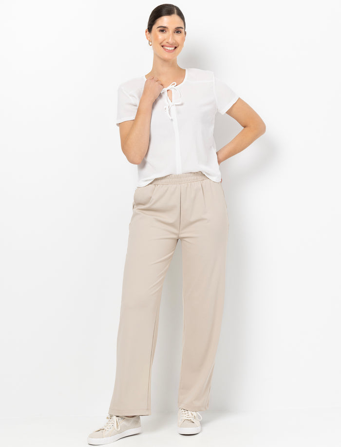 Pantalon à enfiler à jambe large
