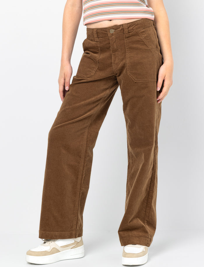 Pantalon à jambe large en velours côtelé pour fille