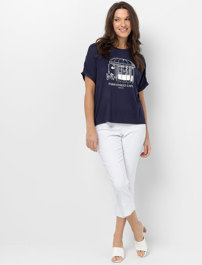 Pantalon capri à enfiler
