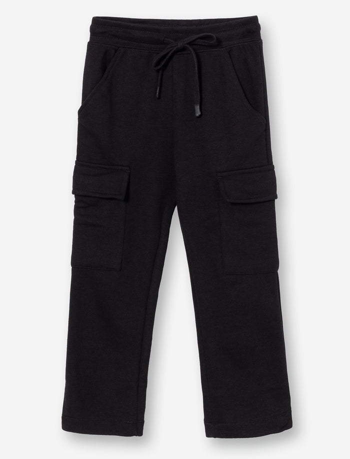 Pantalon cargo en tricot bouclette pour petit garçon