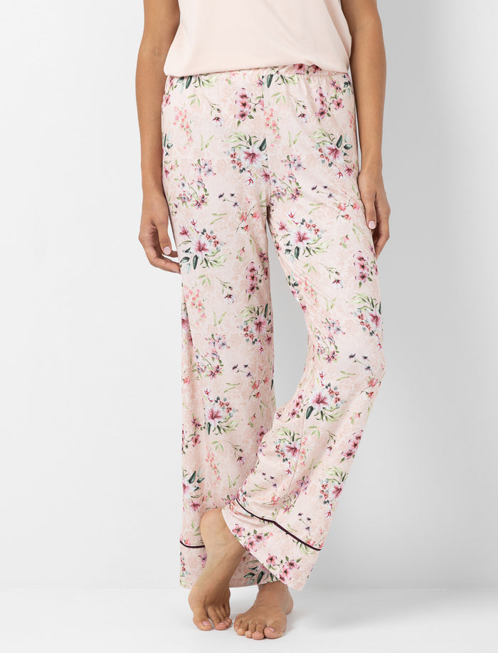 Pantalon de nuit à jambe large et imprimé floral