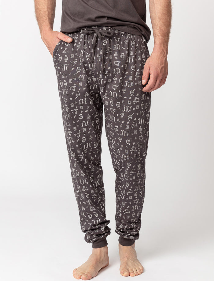 Pantalon de pyjama à motifs en coton bio
