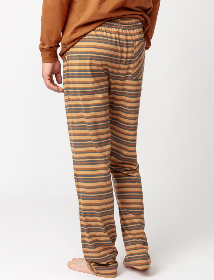 Pantalon de pyjama à rayures en coton bio