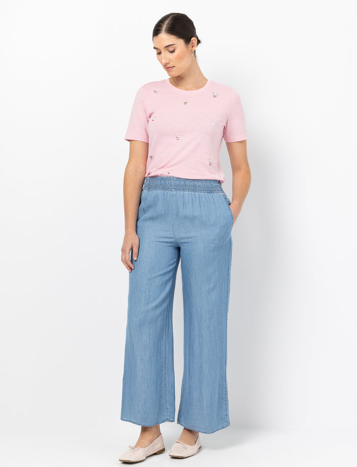 Pantalon décontracté à jambe large