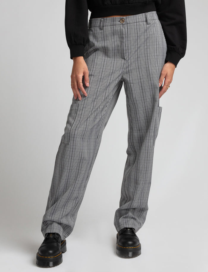 Pantalon droit à carreaux