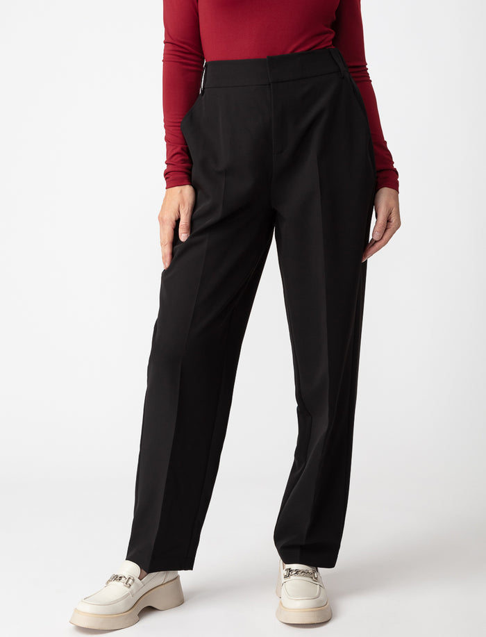 Pantalon droit à taille haute