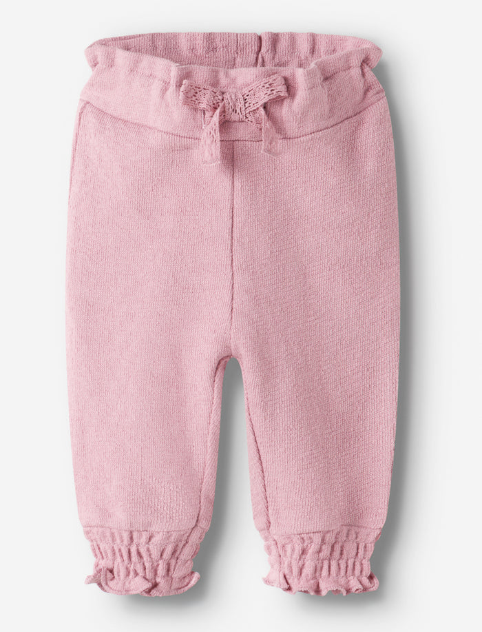 Pantalon en coton uni pour bébé fille