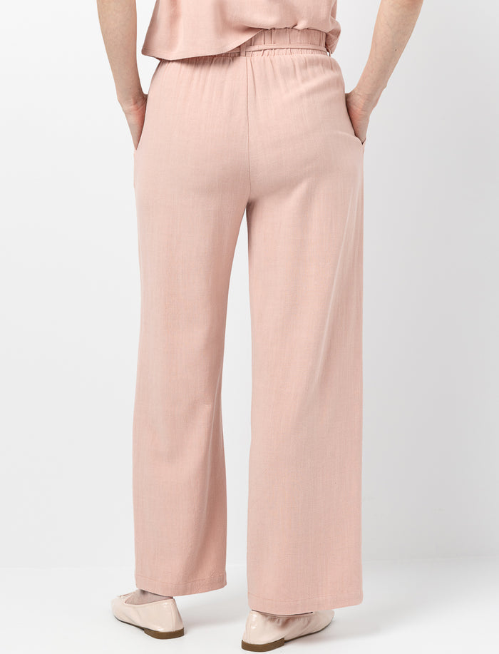 Pantalon en lin à jambes larges