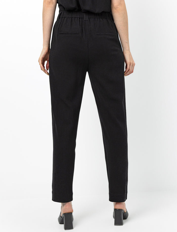 Pantalon en lin lavé coupe droite