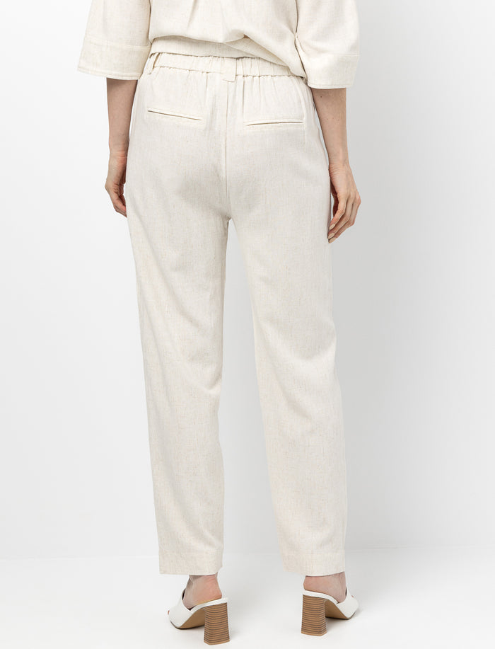 Pantalon en lin lavé coupe droite