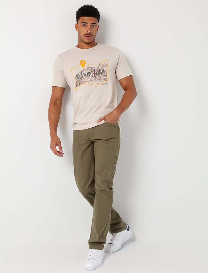 Pantalon étroit à taille régulière