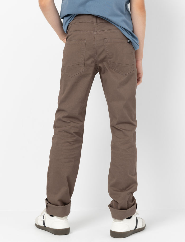 Pantalon étroit en sergé extensible pour ado garçon