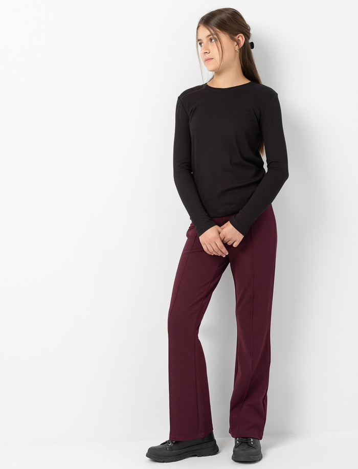 Pantalon évasé à taille élastique