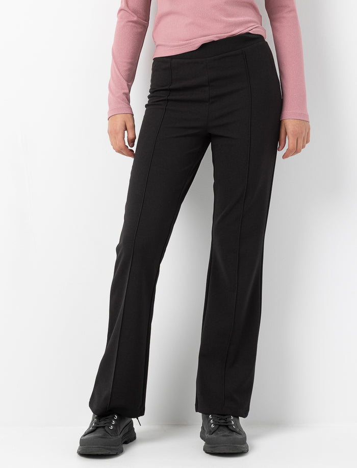 Pantalon évasé à taille élastique