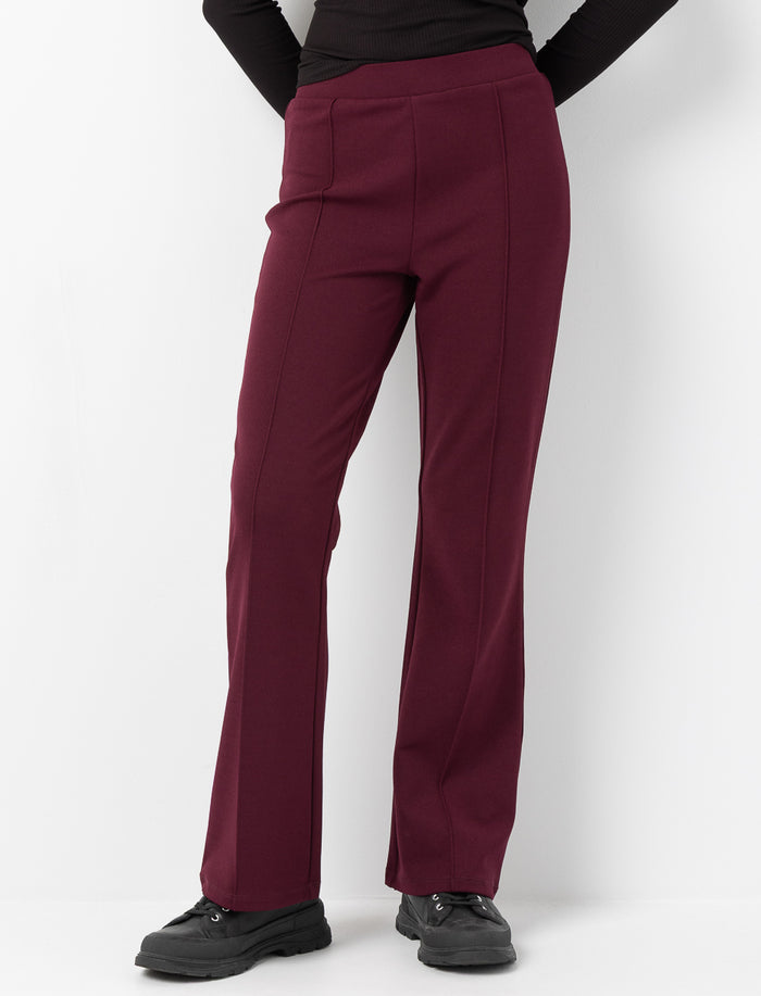 Pantalon évasé à taille élastique