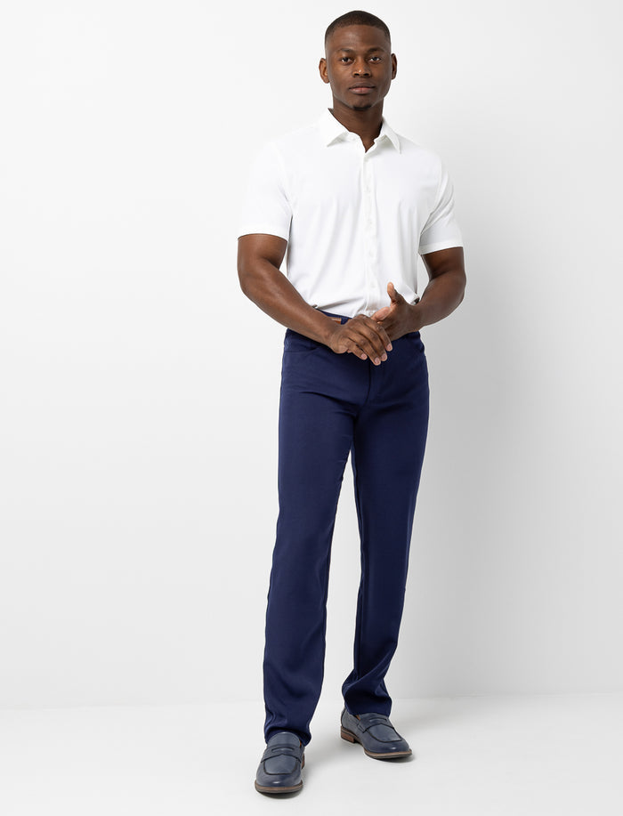 Pantalon habillé droit extensible