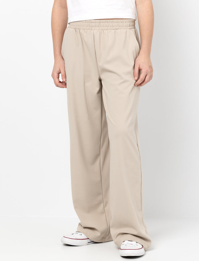Pantalon jambe large à taille élastique