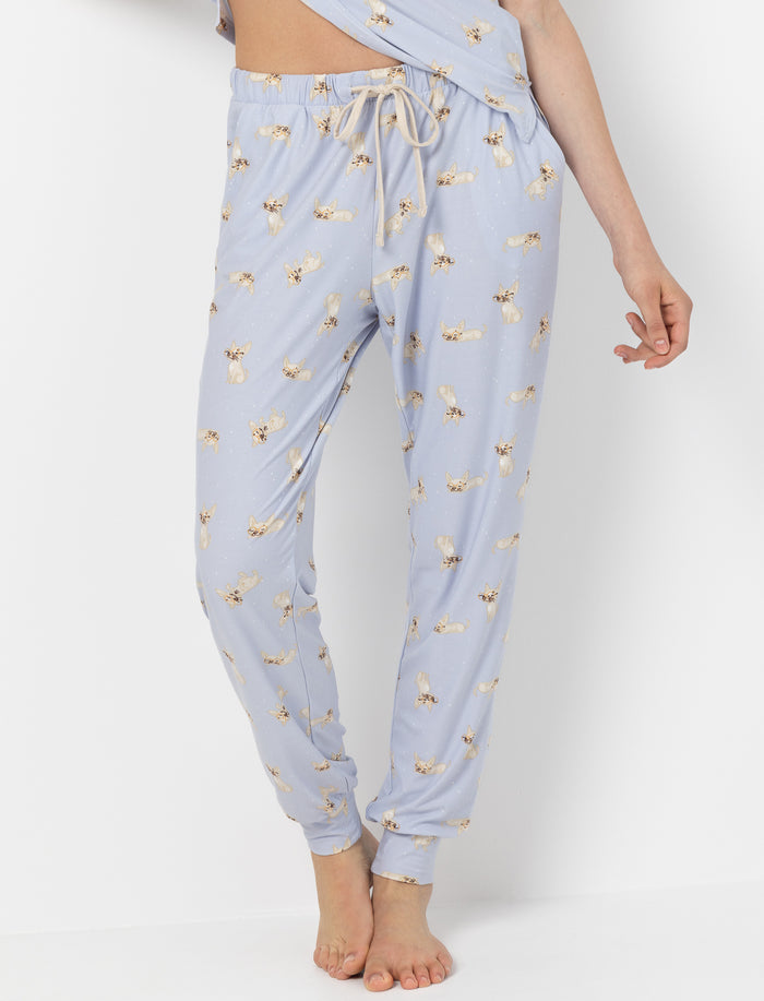 Pantalon jogger de pyjama imprimé pour femme