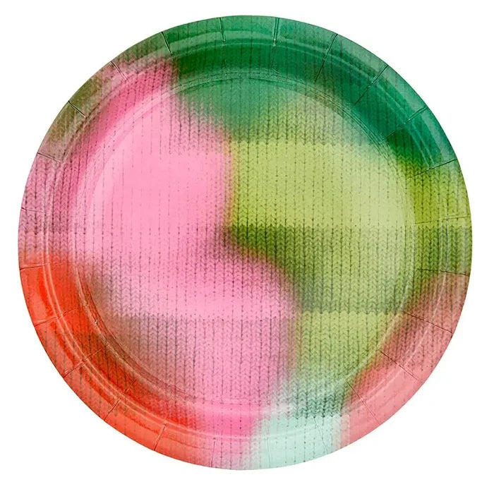 Paper Plate (Large) - Pink/Green