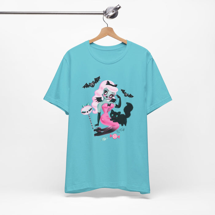 Pastel Candy Vampire with Kitty • Unisex Tee