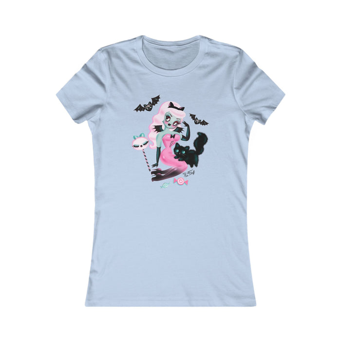 Pastel Candy Vampire with Kitty • Women's Form Fitting Tee