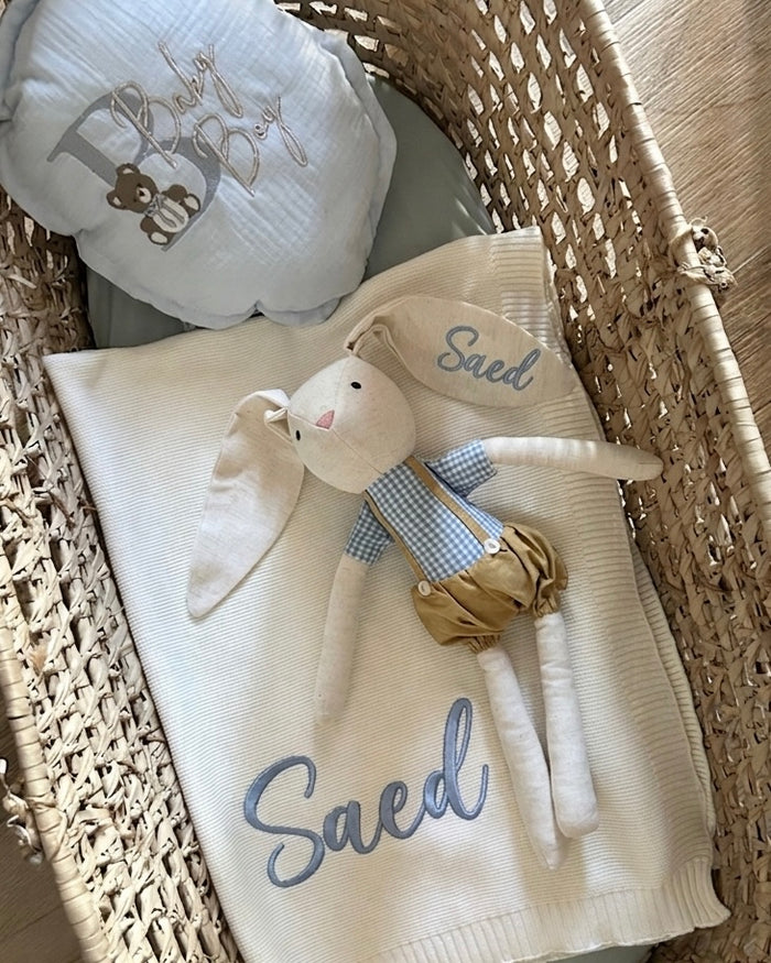 Personalised Bunny Best Friend Toy | Linen