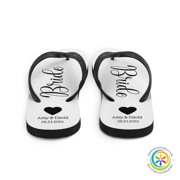 Personalized Beach Wedding Flip-Flops-ShopImaginable.com