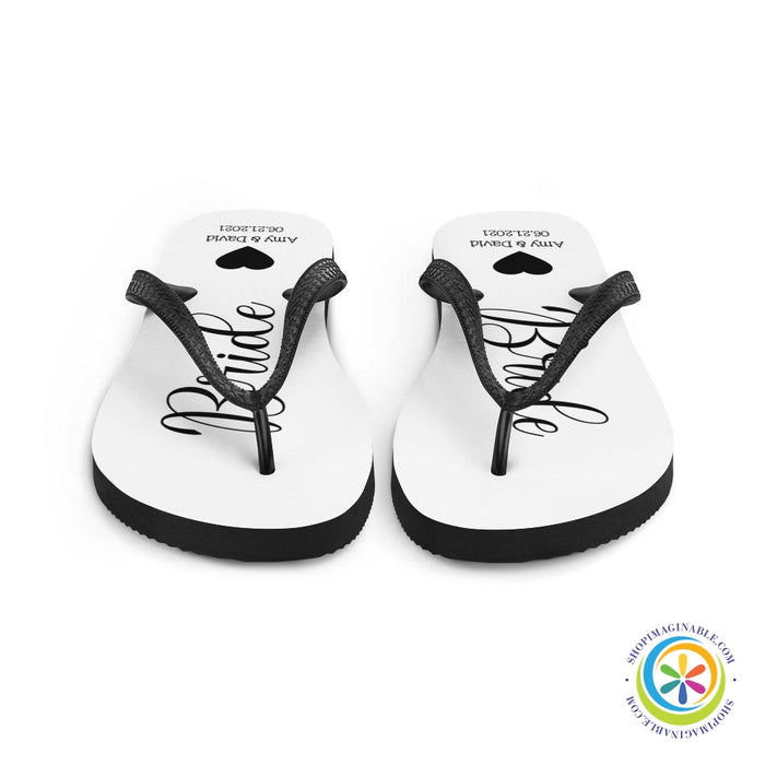 Personalized Beach Wedding Flip-Flops-ShopImaginable.com