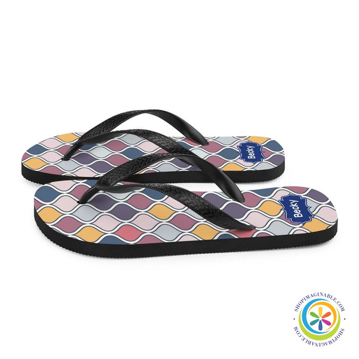 Personalized Custom Abstract Geometric Flip-Flops-ShopImaginable.com