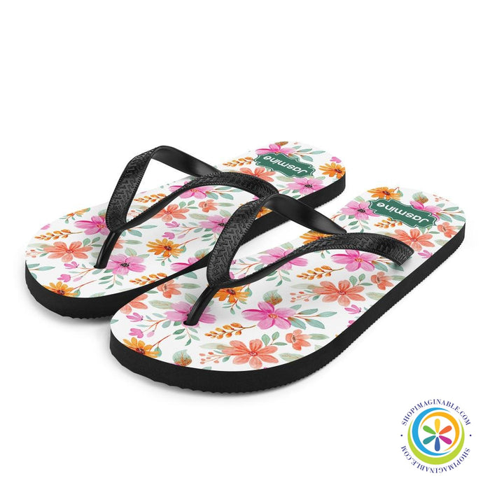 Personalized Custom Floral Flip-Flops-ShopImaginable.com