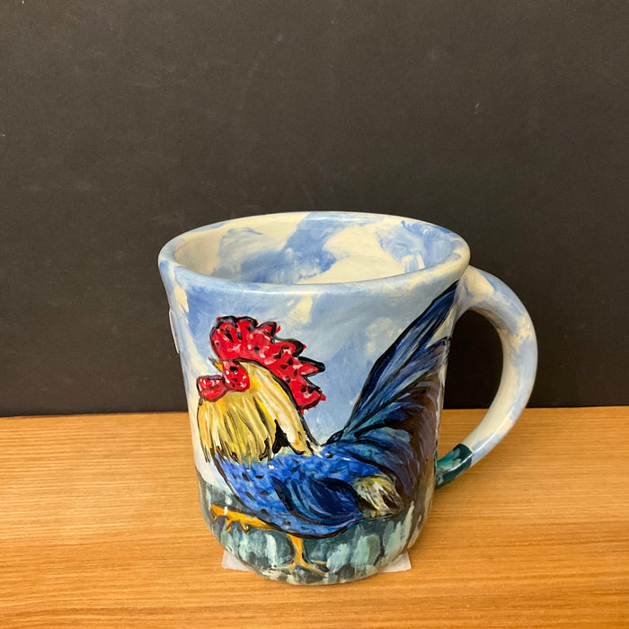 Petite  Mug with  Rooster & Hens