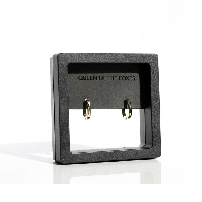 Queen Of The Foxes Petite Square Gold Sleeper Earrings | Koop.co.nz