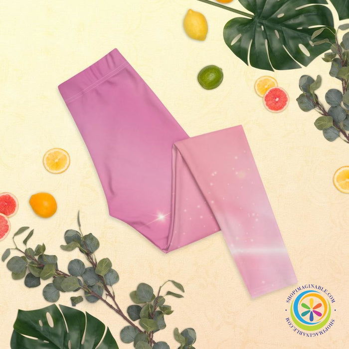 Pink Starburst Full Length Leggings-ShopImaginable.com