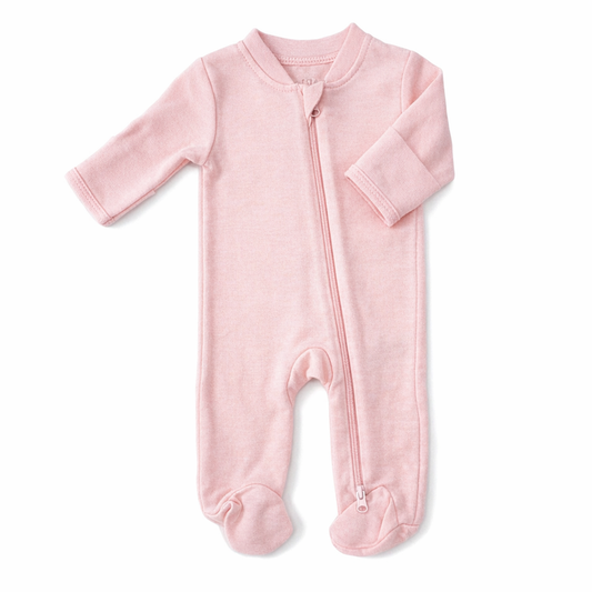 Pink Zip Baby Sleeper – 100% Cotton