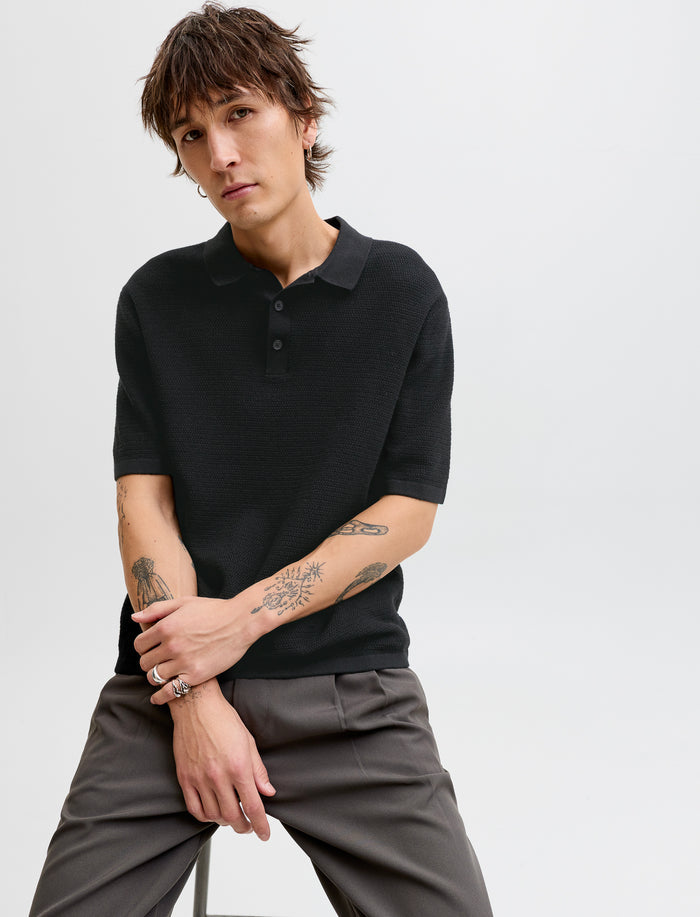 Polo en tricot à coupe décontracté