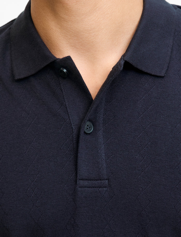 Polo en tricot à manches courtes