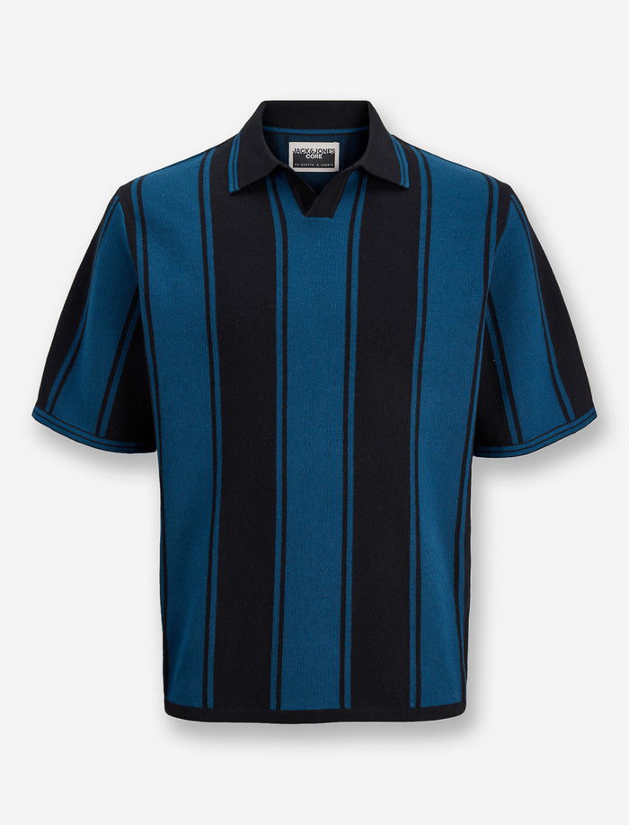 Polo rayé en tricot