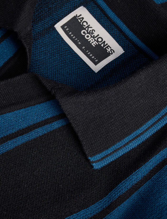 Polo rayé en tricot