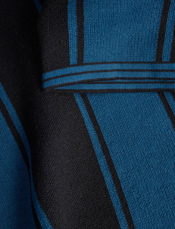 Polo rayé en tricot