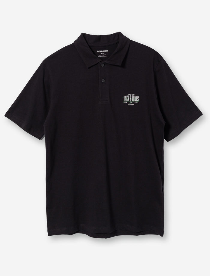 Polo uni à logo au buste pour homme