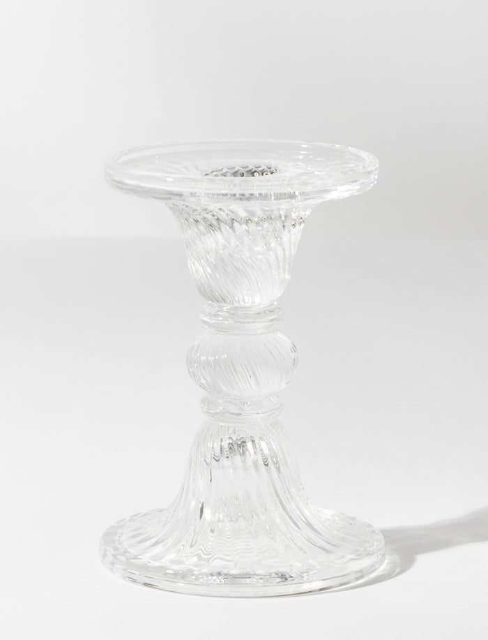 Porte-chandelle en verre
