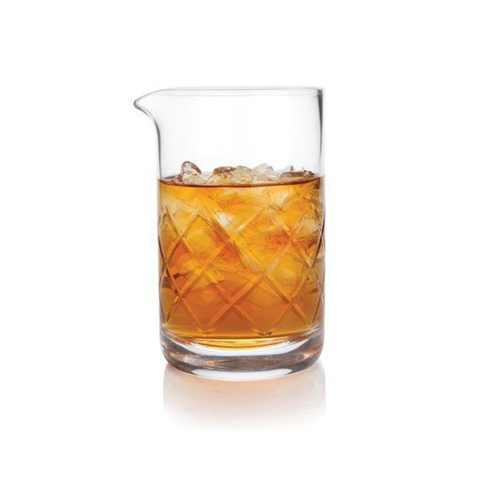 Professional Crystal Mixing Glass - 17 oz - in use