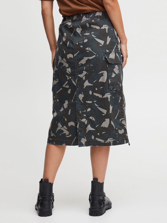 Pulz PzLian Cargo Skirt Blue & Black Camouflage
