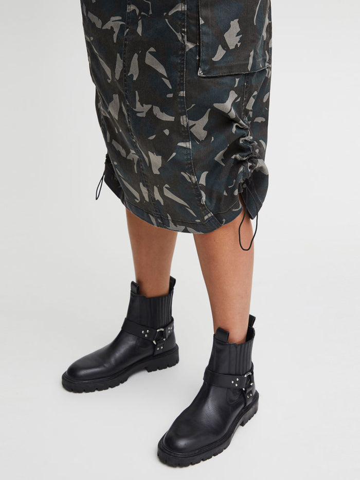 Pulz PzLian Cargo Skirt Blue & Black Camouflage
