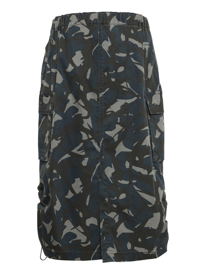 Pulz PzLian Cargo Skirt Blue & Black Camouflage