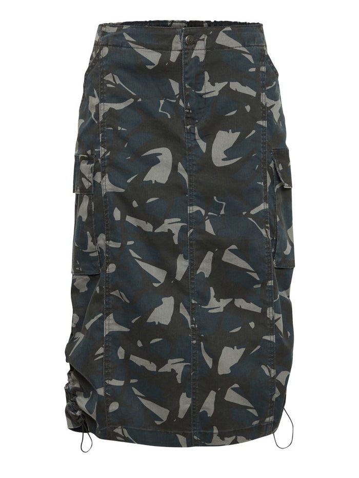Pulz PzLian Cargo Skirt Blue & Black Camouflage