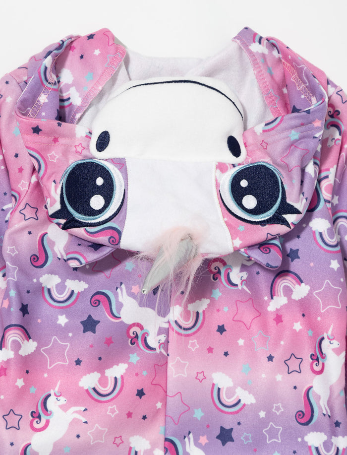 Pyjama 1 pièce imprimé à capuchon - petite fille